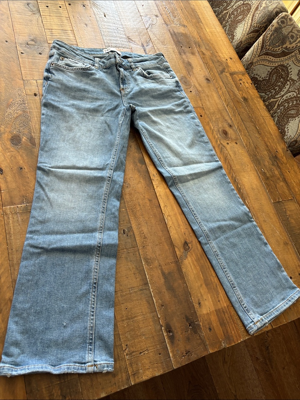 Zara Light Blue Flare Jeans